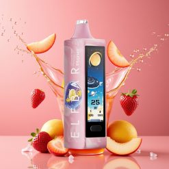 Suomi tukku Elf Bar Planet 25000 Puffs Disposable Vape Mansikka-Persikka 5% Nikotiinia 18ml Nestemäärä 800mAh Akku