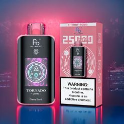Suomi tukku Fumot Tornado 25000 Puffs HD Screen 700mAh Cherry Bomb 20ml Pre-filled Type-C
