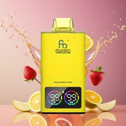 Suomi tukku Fumot Tornado 35K Disposable Vape 15ml 35000 Puffs, Dual Mesh Coil, RGB Lights, Fast Charging USB-C – Hapan Omena Pop