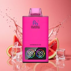Suomi tukku Fumot Tornado 35K Disposable Vape Vesimeloni-Jää, 15ml, 35000 Puffs, Dual Mesh Coil, RGB-valot, USB-C
