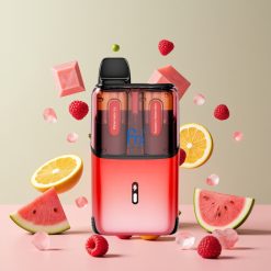 Suomi tukku Fumot Ultra T32000 Kertakäyttöinen Vape Vesimeloni-Jää & Vadelma-Vesimeloni – 32000 tupakkaa, 800mAh akku, 24ml nestemäistä, Type-C pikalataus, Mesh-käämiteknologia