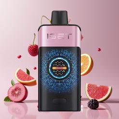 Suomi tukku IGET ONE 12000 Puffs Kertakäyttöinen Vape Mustikka-Jää, 2700 mAh Akku, 0.6 ohm Dual Mesh Coil, Suuri Kaareva Väginäyttö