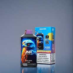 Suomi tukku JNR Falcon 16000 Puffs 850mAh Type C Valkoinen Persikka Razz Dual Mesh Coil Smart LED Display