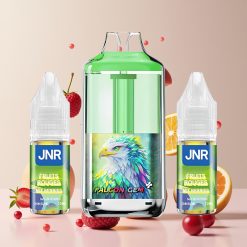 Suomi tukku JNR Falcon GEM⁺ 30000 Puffs Refillable Pod Vape Mixatut Marjat – Näkyvä säiliö, Top Refill, 950mAh, Type-C, Dual Mesh