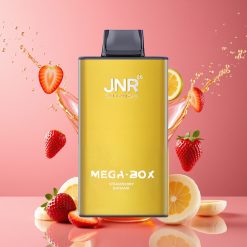 Suomi tukku JNR Mega Box 25000 Puffs Disposable Vape Mansikka-Banaani 30ml 850mAh Type-C