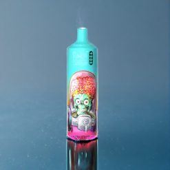Suomi tukku RandM Tornado 9000 Puffs 18 mL Mesh Coil RGB Display Vape Sininen Hapan Vadelma