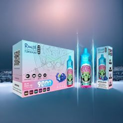 Suomi tukku RandM Tornado 9000 Puffs Musta Lohikäärme Jää - 18ml Nestekapasiteetti, 850mAh Akku, Mesh Coil
