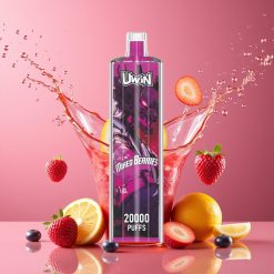Suomi tukku Uwin Shisha Hookah Crystal 20000 Puffs 22ml Type-C Mesh Coil Mixed Berries